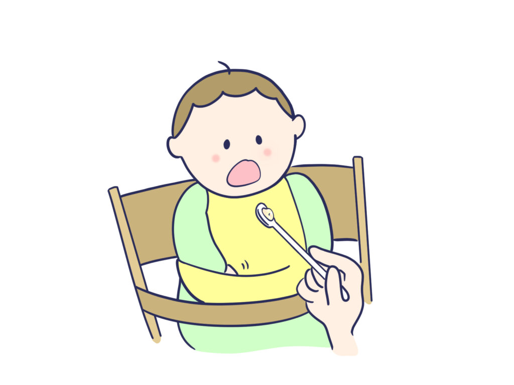 離乳食を食べる赤ちゃん
