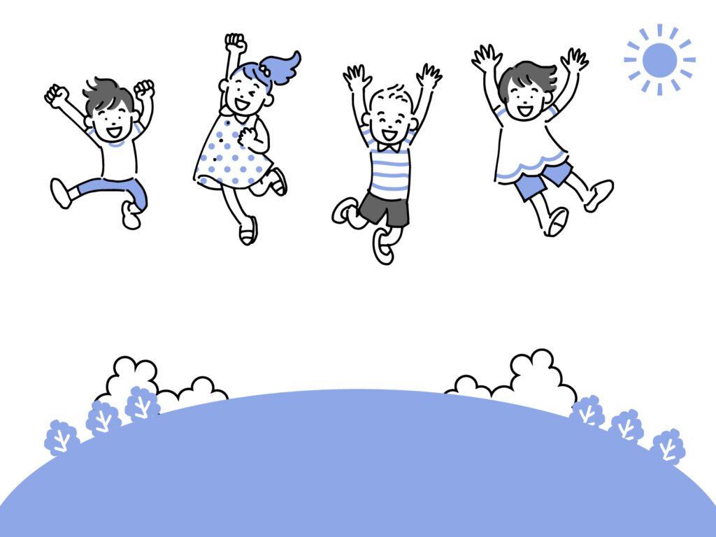 子供たち ジャンプ
