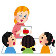 英会話のレッスンを受ける子どもと先生