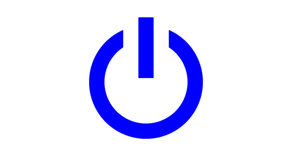 電源 青