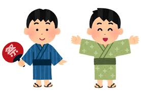 浴衣を着ている男の子