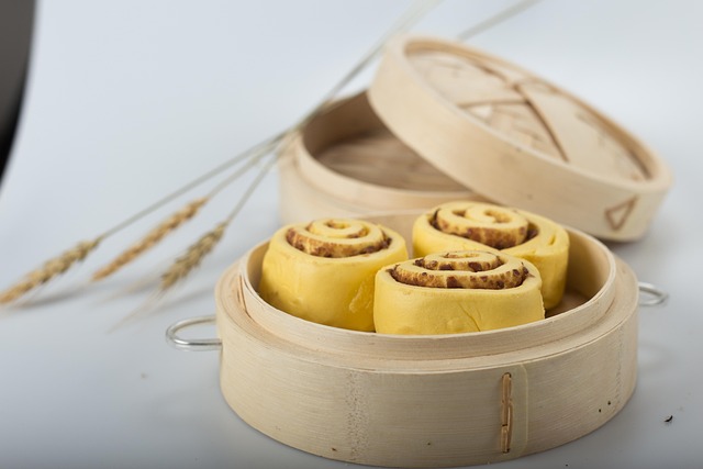 せいろに入った卵の蒸し料理