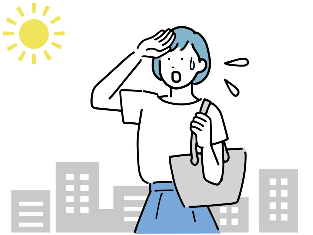 暑がる女性
