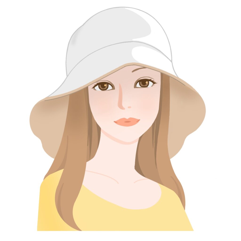 女性　帽子