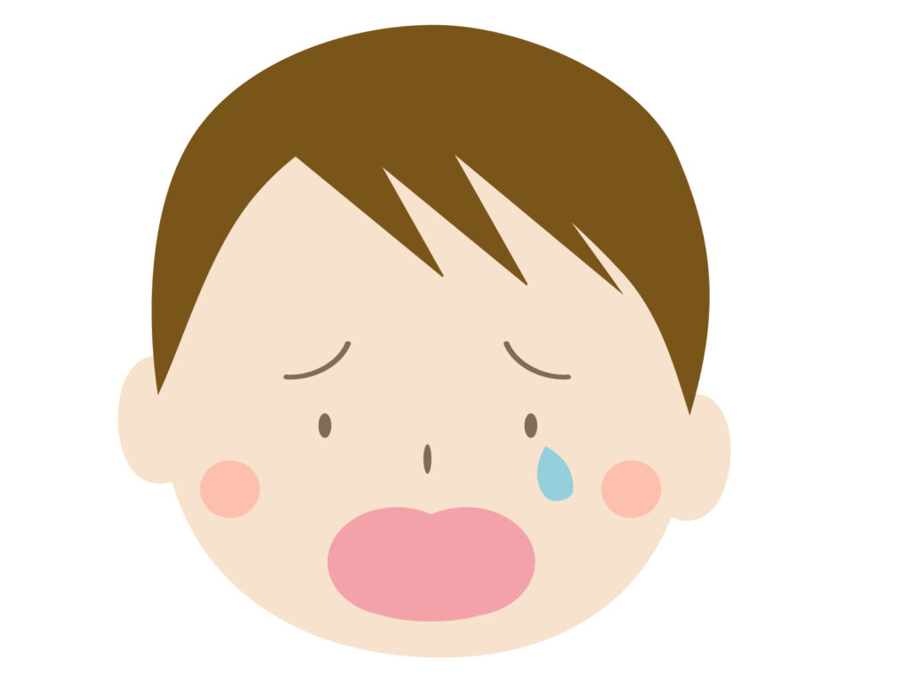 泣いている男の子