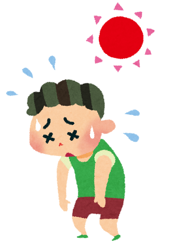 夏バテする男の子