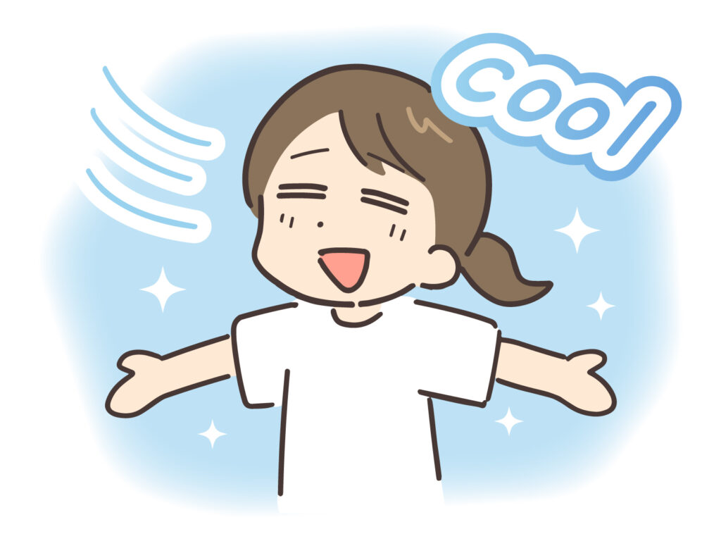 涼しそうな女性