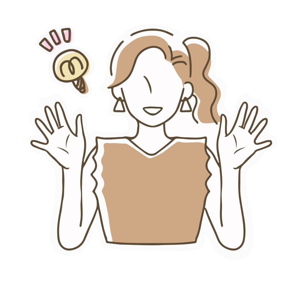思いつく女性