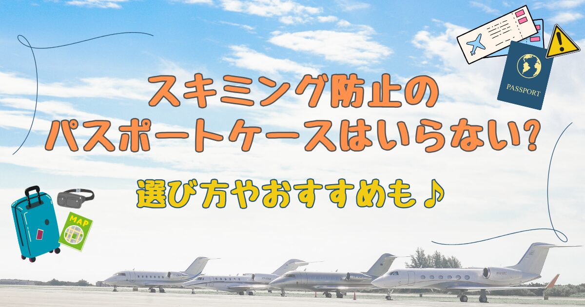 スキミング防止のパスポートケースはいらない?選び方やおすすめも♪