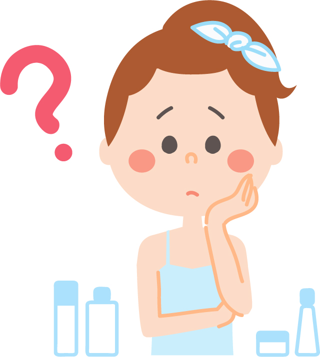 スキンケアに悩む女性