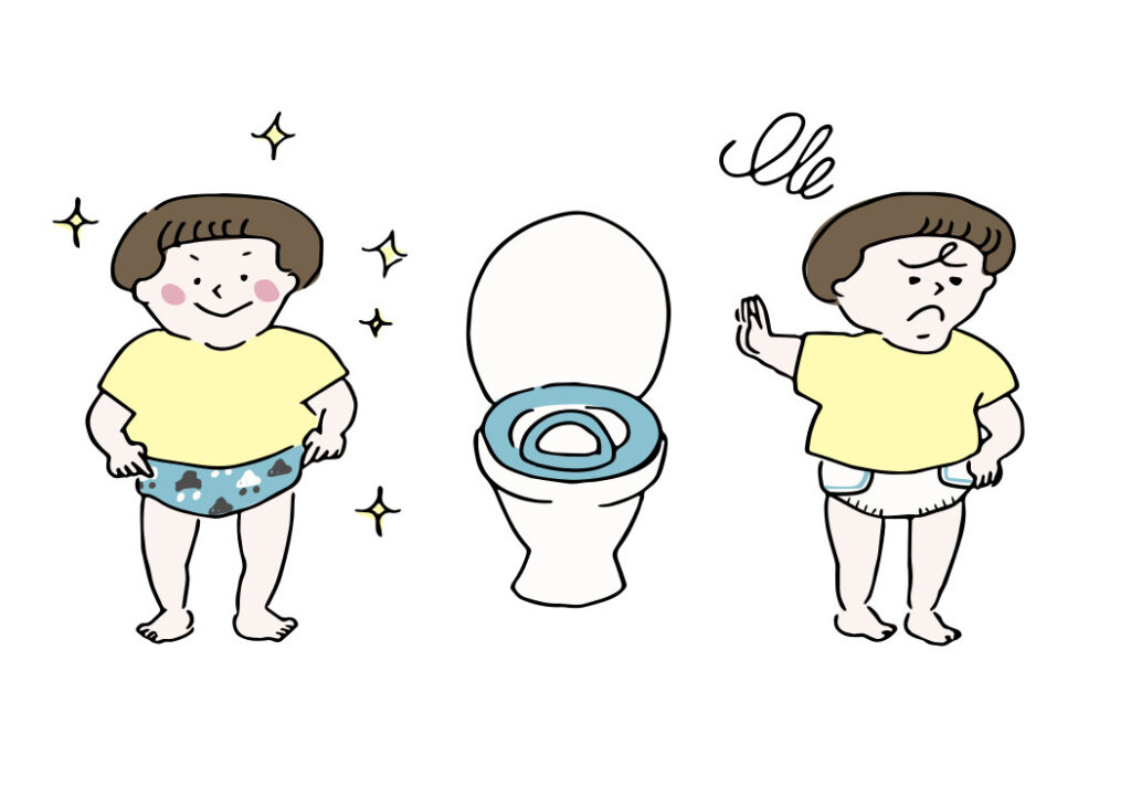 トイレトレーニングをする子ども