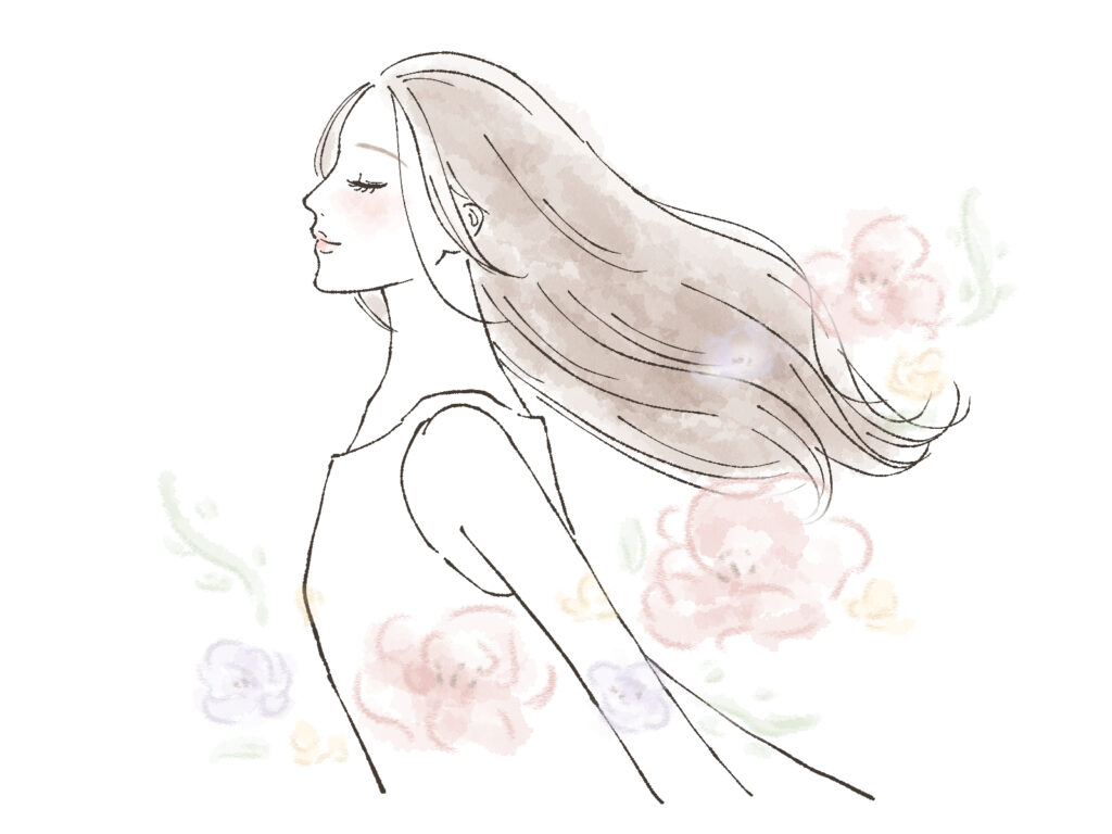 髪の長い女性
