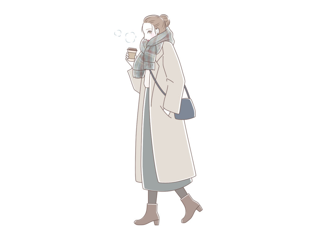 ブーツを履く40代女性