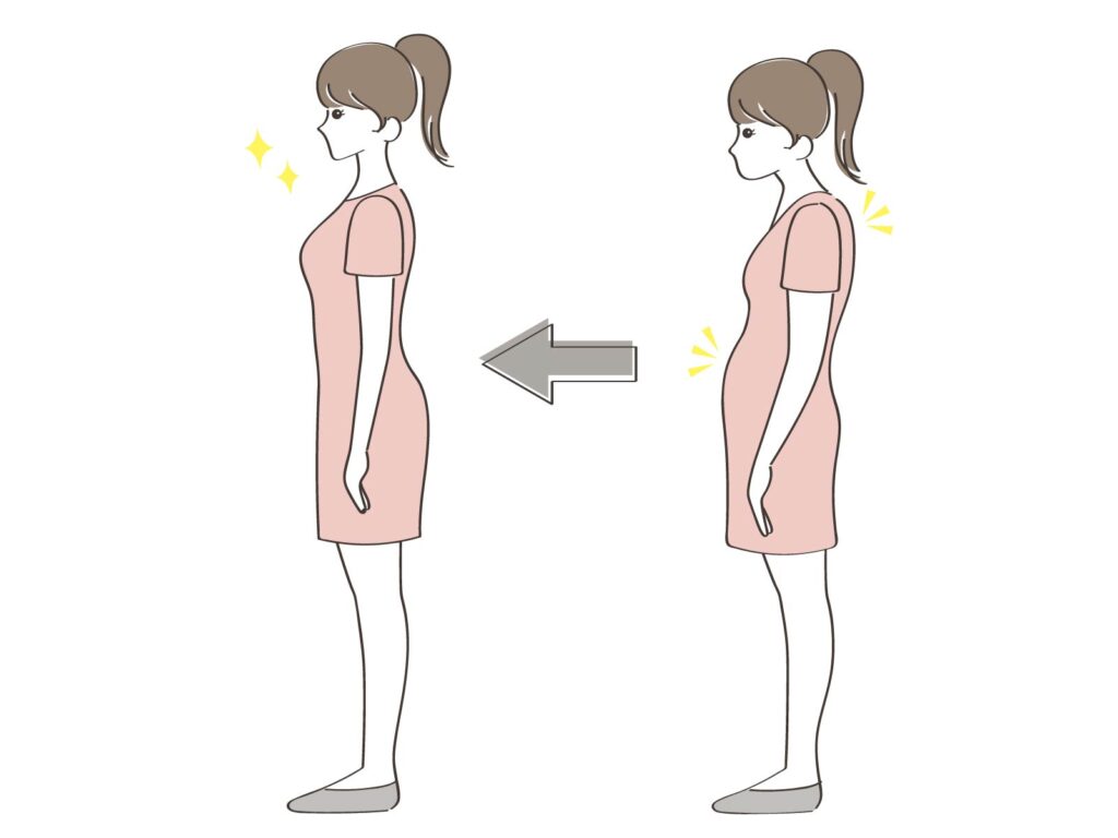 姿勢が良くなる女性