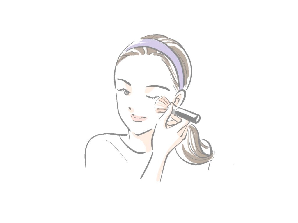 メイクを楽しむ女性