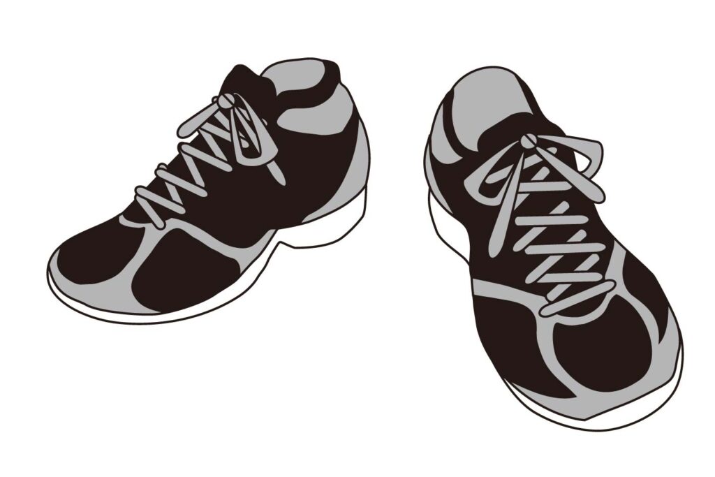 黒いスニーカー