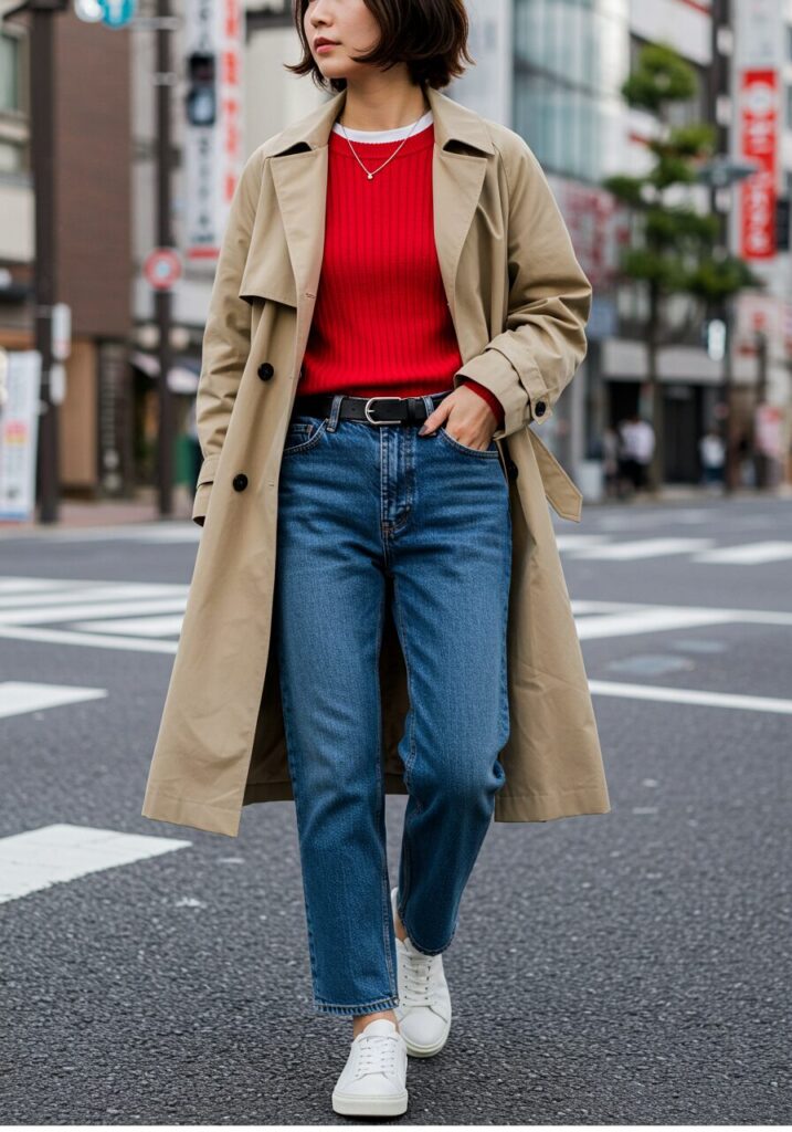 白スニーカーコーデ