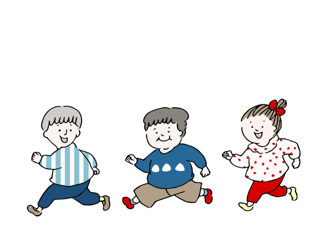 はしゃぐ子ども達