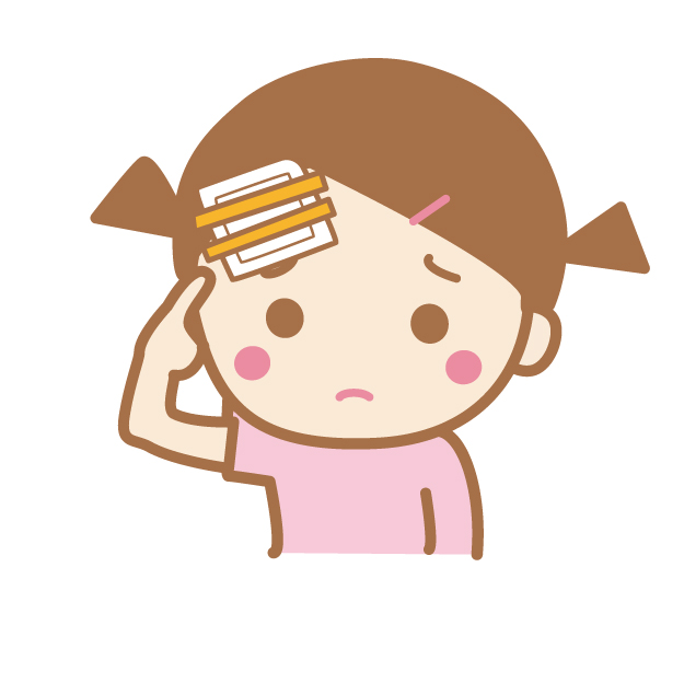 頭をぶつけた女の子