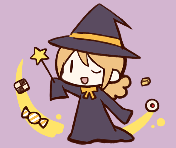 魔法使いのコスチュームを着た女の子