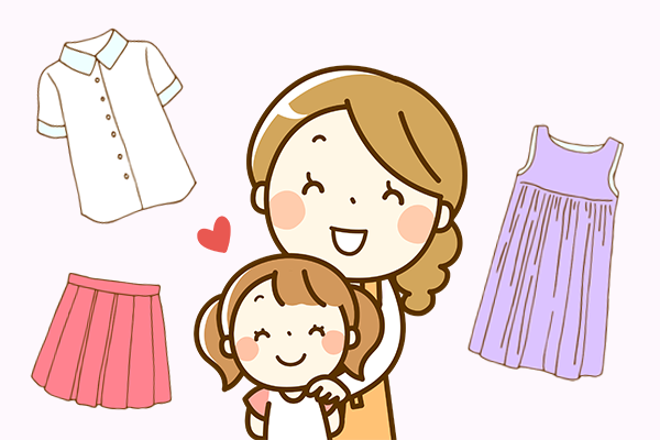 おしゃれが大好きな女の子とママ