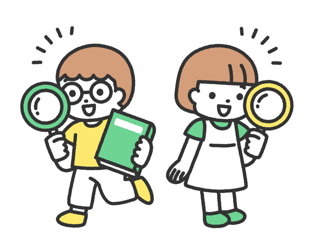 アイデアを発見をする子供たち