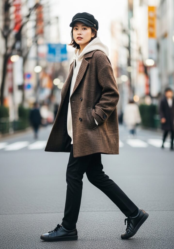 ピーコートコーデ