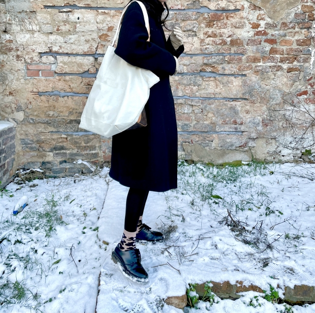 タイツと靴下のコーディネート