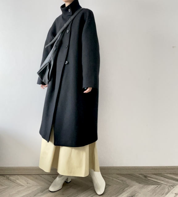 冬のロングスカートコーデ