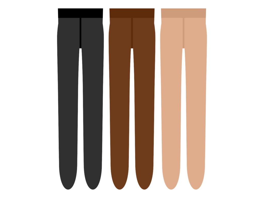 3色のタイツ
