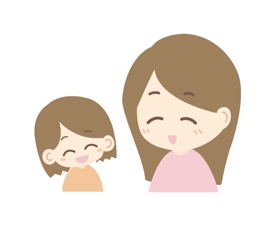 女性の親子