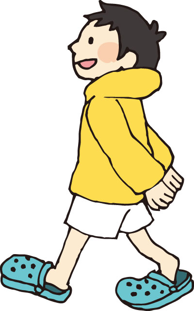 クロックスを履いた子ども