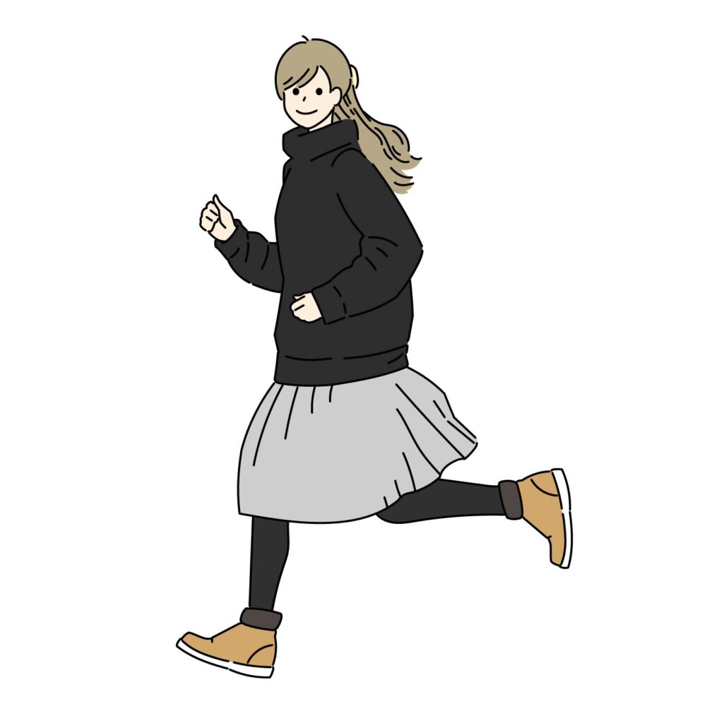 走る女性
