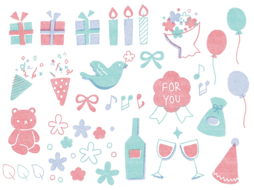 さまざまなギフトのイラスト