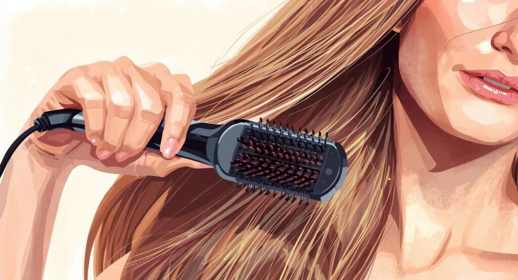 ブラシ型ヘアアイロン