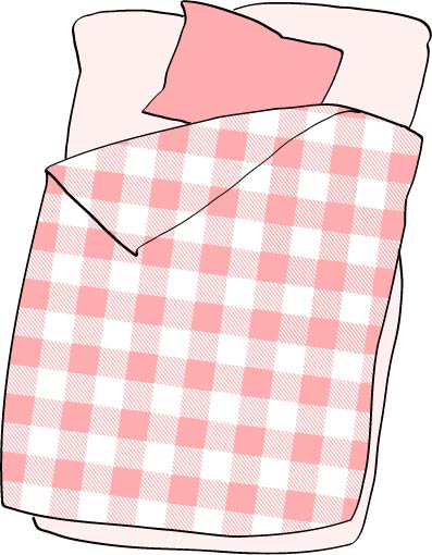 ピンクのお昼寝布団セット