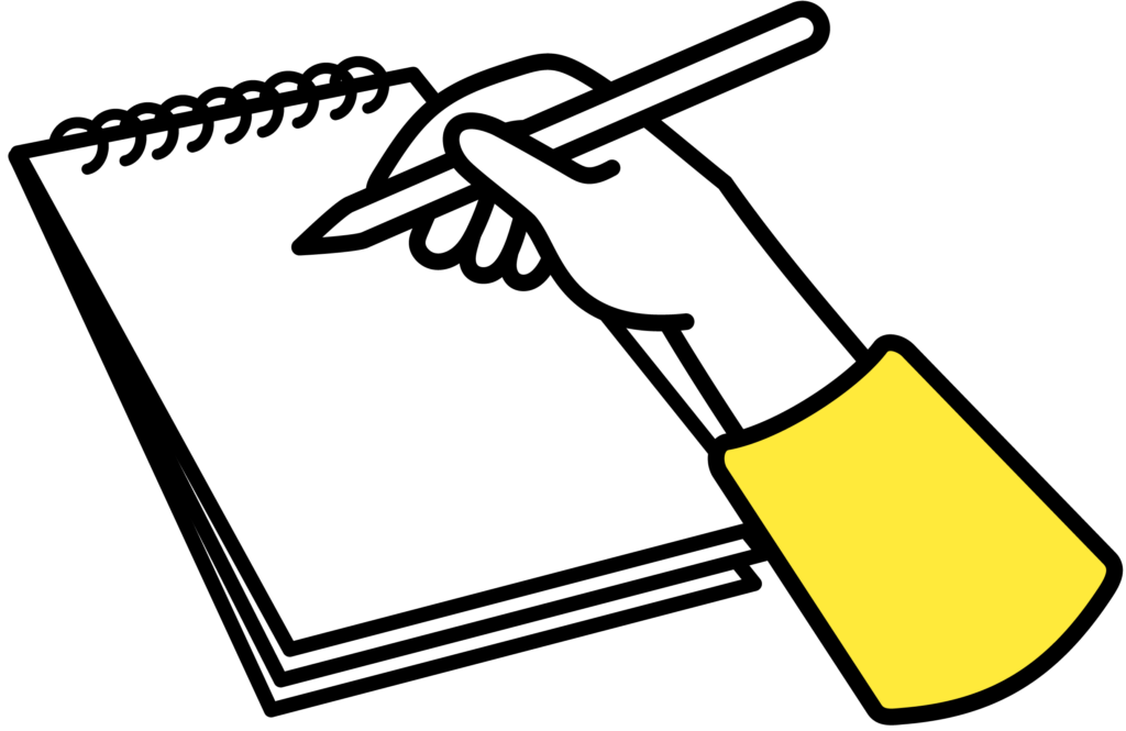 メモをとるイラスト