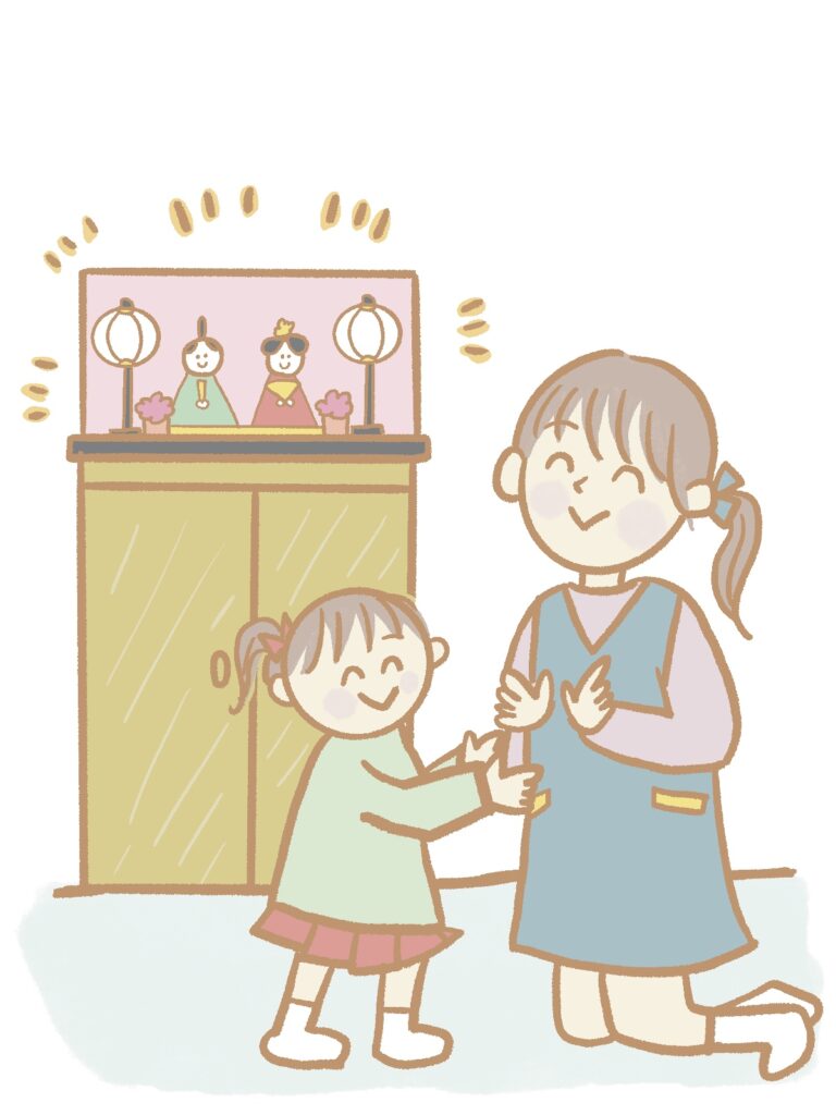 コンパクトな雛人形