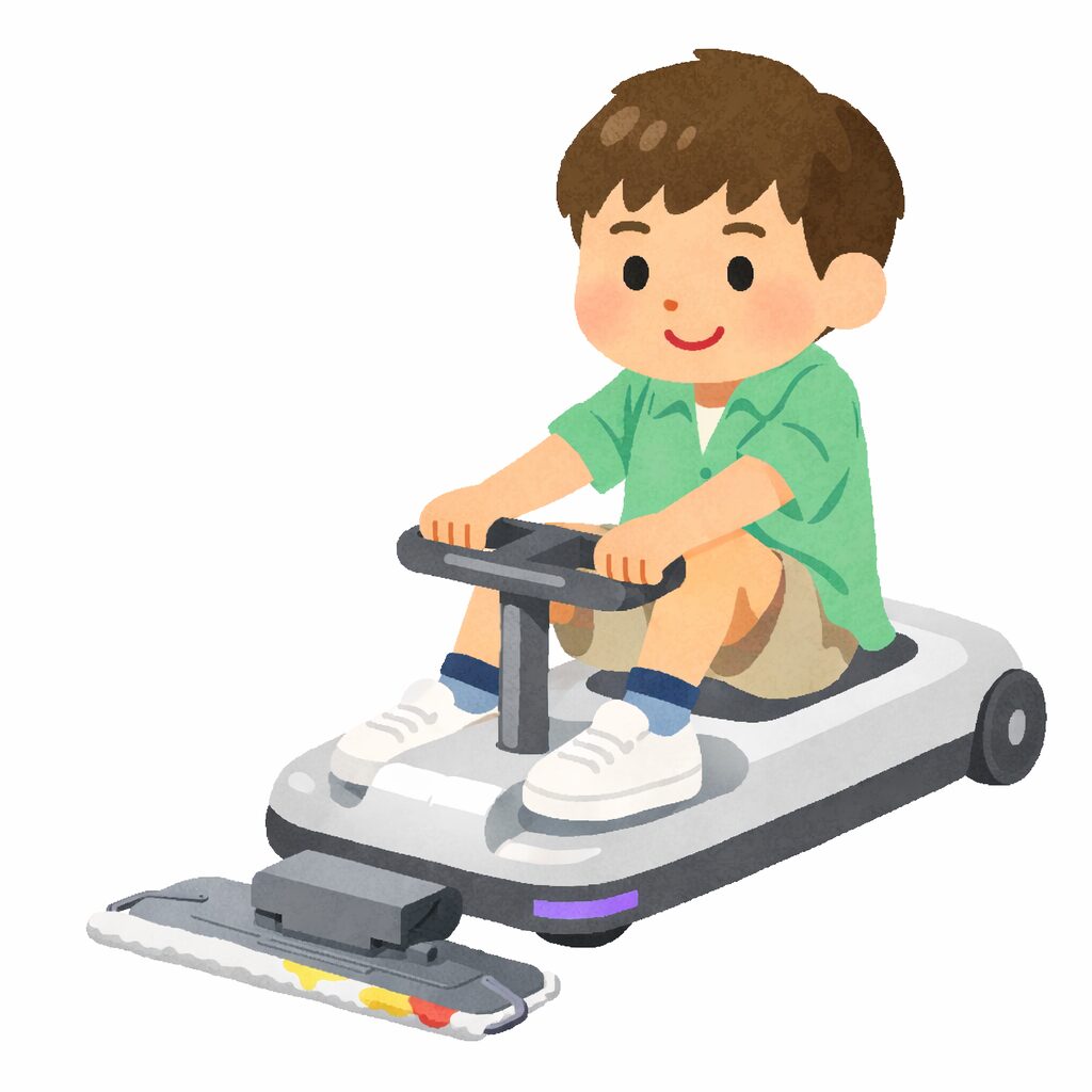 クリーンキッズーに乗る子供