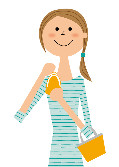 財布を持つ女性