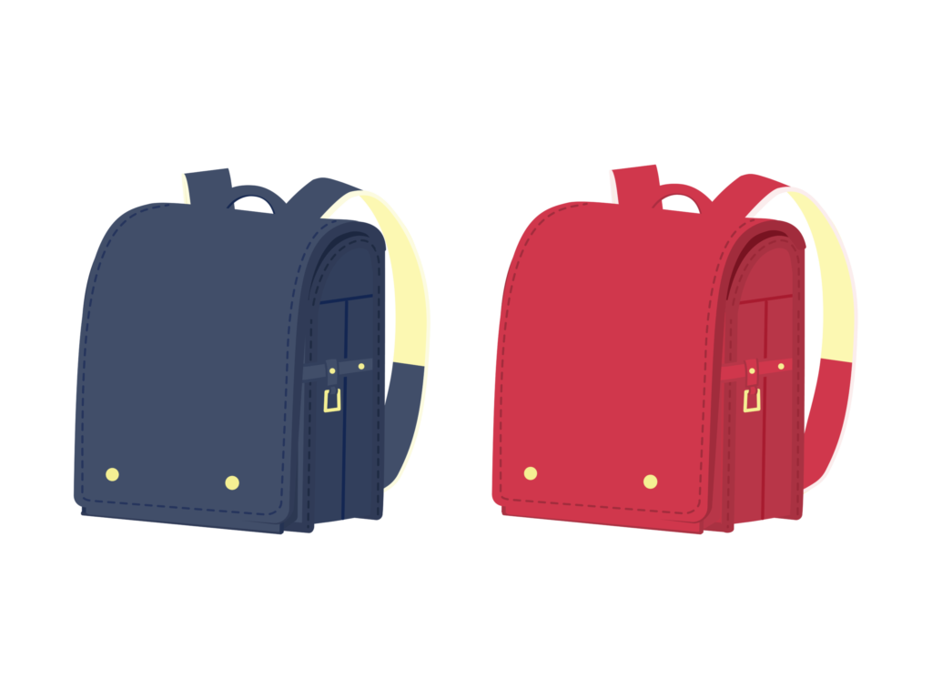 紺と赤のランドセル