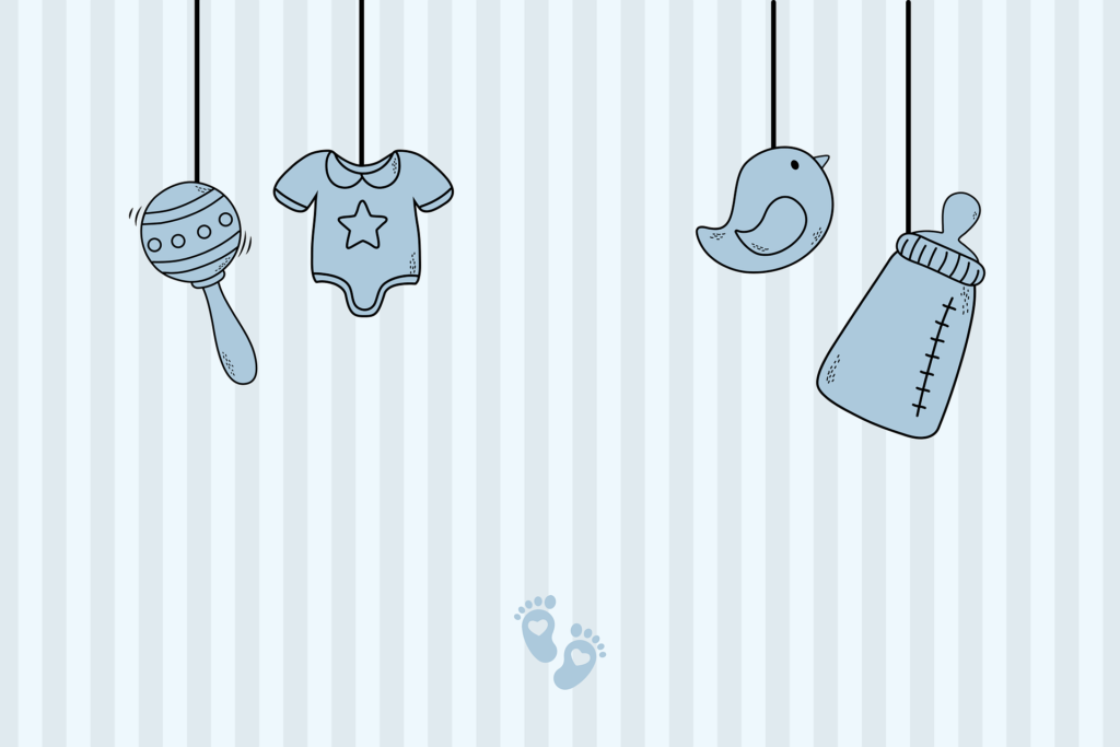 青色のベビーグッズ