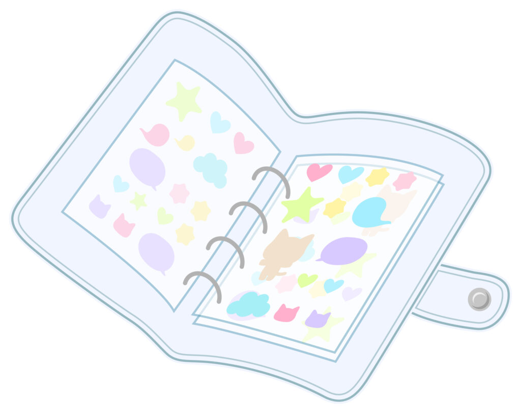 シール帳のイラスト