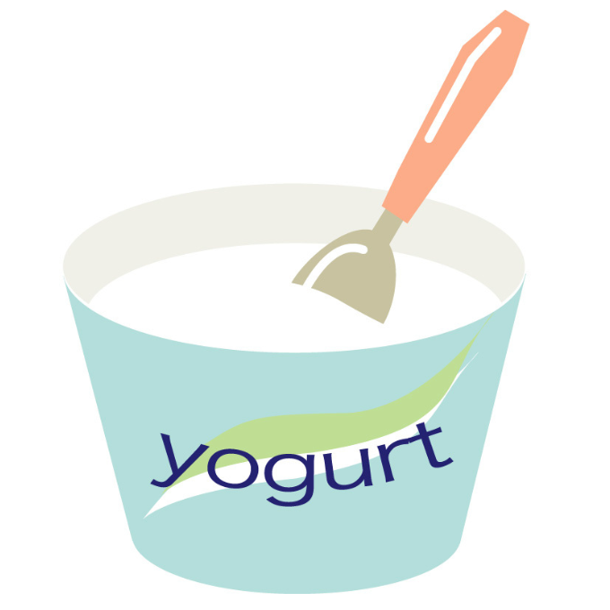 カップのヨーグルト