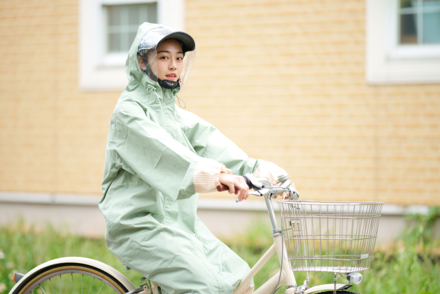 ママの自転車用レインコート