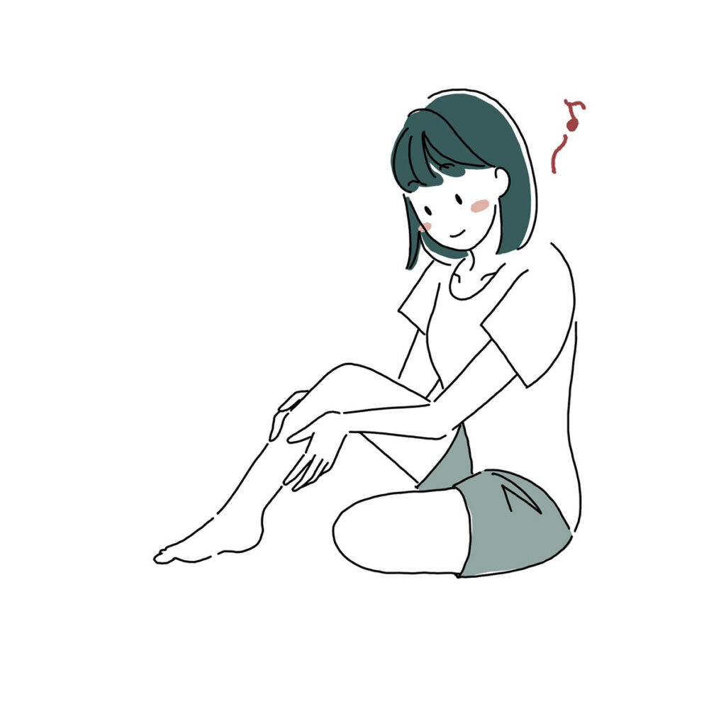 ナノガラスの脱毛器を使用した女性