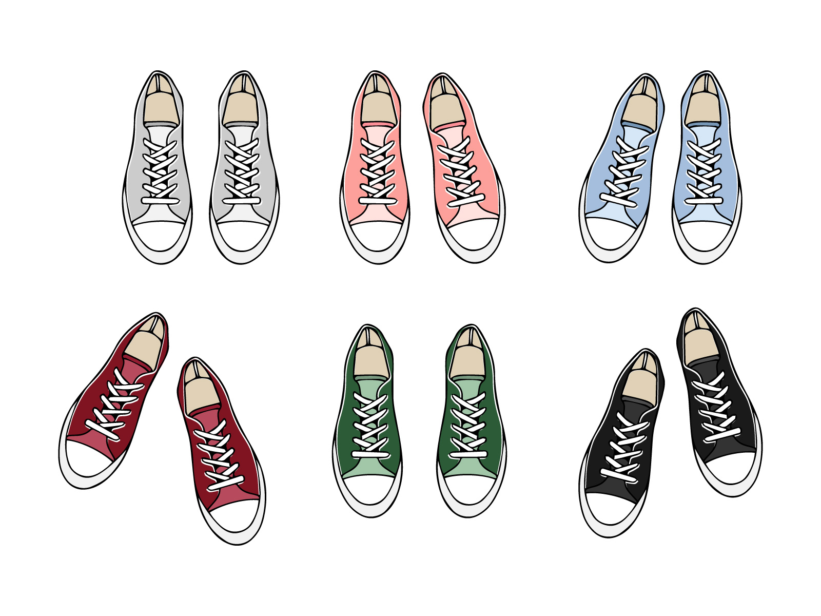 カラフルなスニーカー