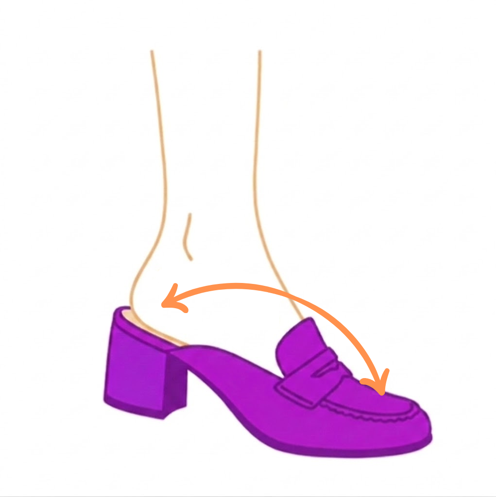 ローファーミュールの歩き方のポイント3