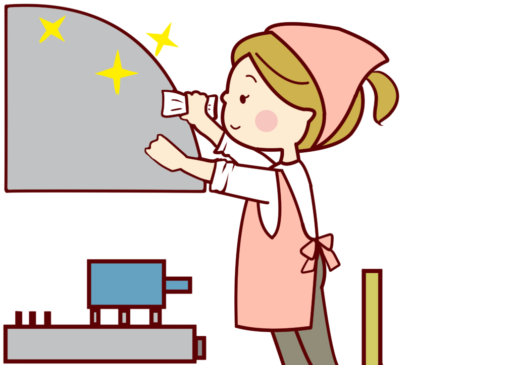 換気扇の掃除をする女性