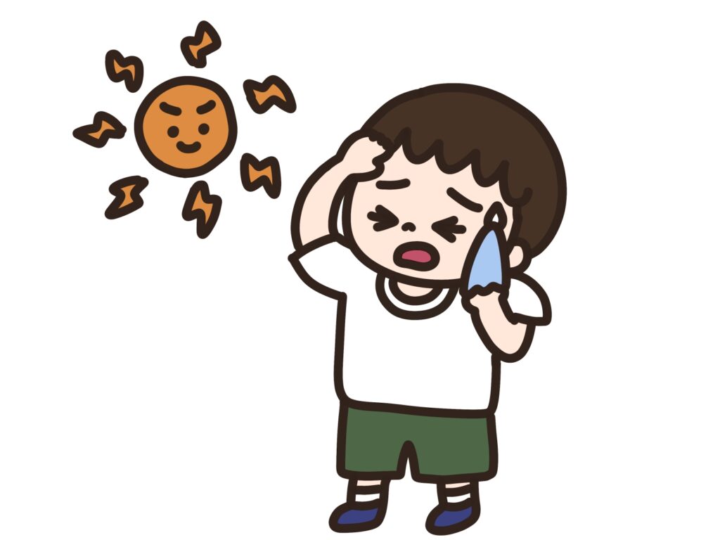 暑がる子供